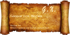 Gasparics Norma névjegykártya